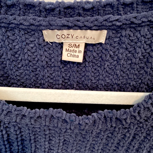 Soft Blue Cropped Sweater - Picture 3 of 3